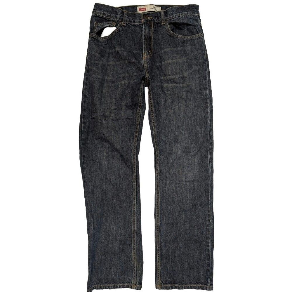 Levi's 505 Jeans Men's 30x30 Blue Dark Wash Straight Leg Jeans